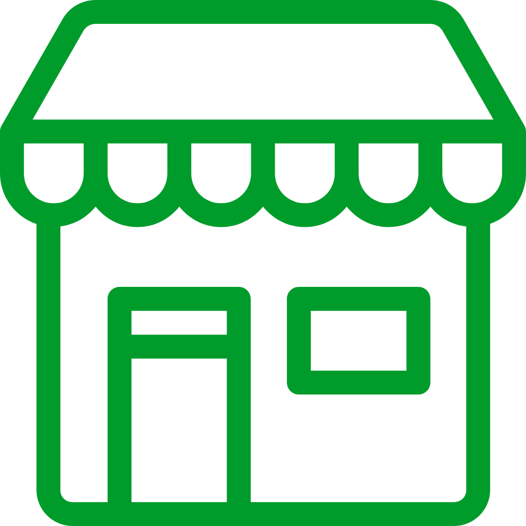 A green shop icon